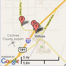 Willcox Hotel Map