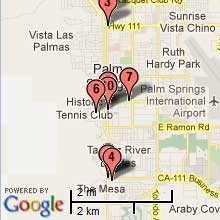 Palm Springs Hotel Map