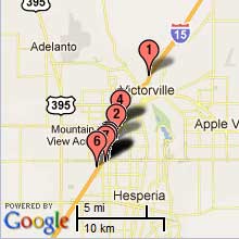 Victorville Hotel Map