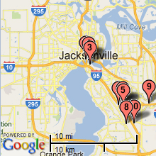 Jacksonville Hotel Map