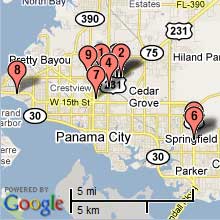 Panama City Hotel Map