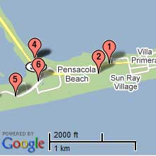 Pensacola Beach Hotel Map