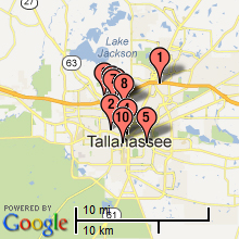 Tallahassee Hotel Map