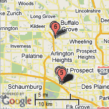 Arlington Heights Hotel Map