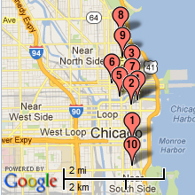 Chicago Hotel Map