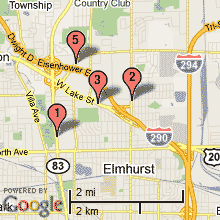 Elmhurst Hotel Map