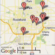 Rockford Hotel Map