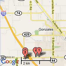 Gonzales Hotel Map
