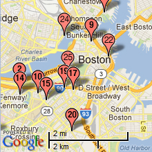 Boston Hotel Map