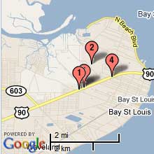 Bay St. Louis Hotel Map