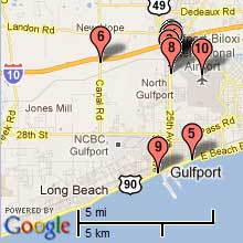 Gulfport Hotel Map