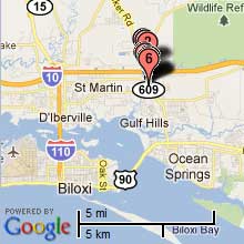 Ocean Springs Hotel Map