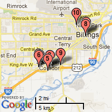 Billings Hotel Map