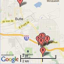 Butte Hotel Map