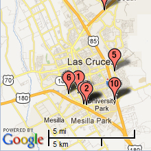 Las Cruces Hotel Map