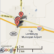 Lordsburg Hotel Map