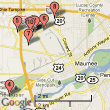 Maumee Hotel Map