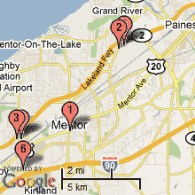 Mentor Hotel Map