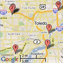 Toledo Hotel Map