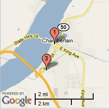 Chamberlain Hotel Map