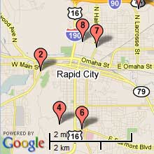 Rapid City Hotel Map