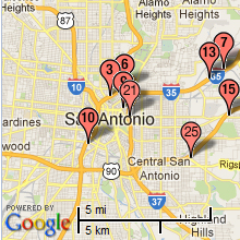 San Antonio Hotel Map