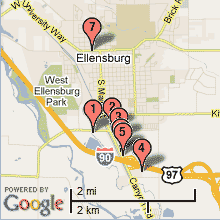 Ellensburg Hotel Map