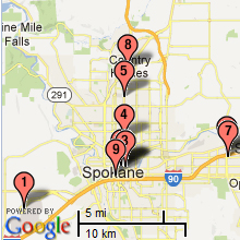 Spokane Hotel Map