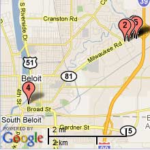 Beloit Hotel Map