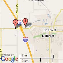 DeForest Hotel Map