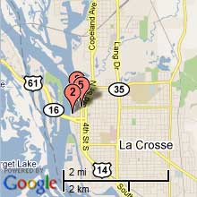 La Crosse Hotel Map