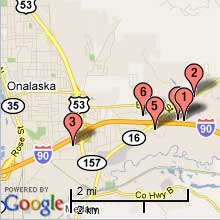 Onalaska Hotel Map