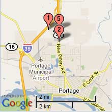 Portage Hotel Map