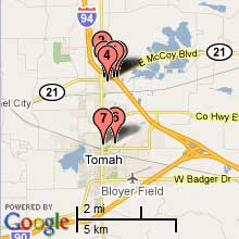 Tomah Hotel Map