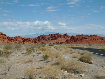 Driving into the Valley of Fire