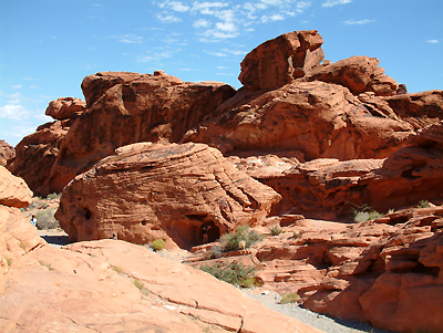 Hikers at the Seven Sisters - Valley of Fire