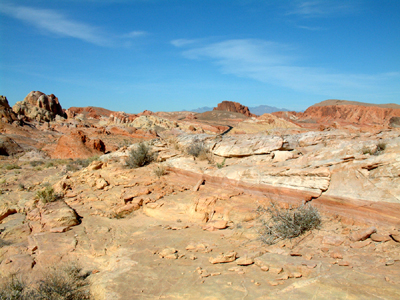 Looking north at Rainbow Vista - Valley of Fire