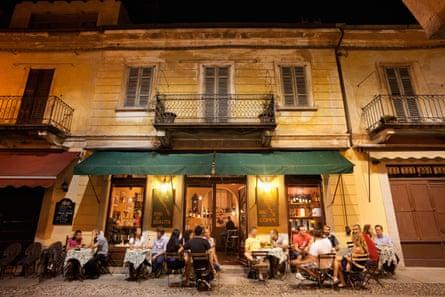 A cafe in Orta Town, Lake Orta.