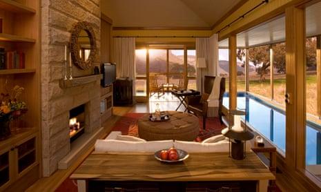 A Heritage Suite at Emirates One&Only Wolgan Valley resort, with a heated lap pool